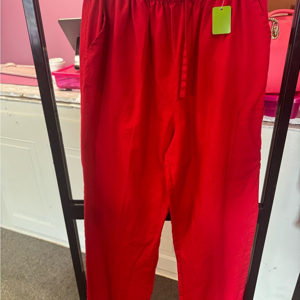Red scrub bottoms